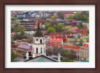 Framed Cityscape dominated by Cathedral Bell Tower, Vilnius, Lithuania