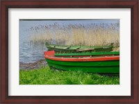 Framed Colorful Canoe by Lake, Trakai, Lithuania I