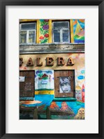 Framed Colorfully Painted Wall in the Old Town, Vilnius, Lithuania