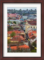 Framed Wall Decorated with Teapot and Cobbled Street in the Old Town, Vilnius, Lithuania I