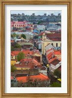 Framed Wall Decorated with Teapot and Cobbled Street in the Old Town, Vilnius, Lithuania I
