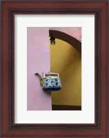 Framed Wall Decorated with Teapot and Cobbled Street in the Old Town, Vilnius, Lithuania III