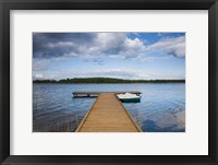 Framed Lake and pier, Grutas, Southern Lithuania, Lithuania