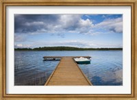 Framed Lake and pier, Grutas, Southern Lithuania, Lithuania