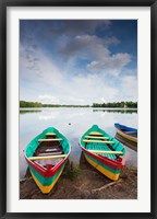 Framed Lake Luka, Trakai Historical National Park, Trakai, Lithuania