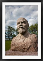 Lithuania, Grutas Park, Statue of Lenin I Framed Print