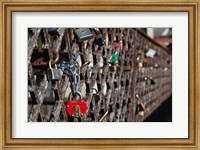 Framed Lithuania, Vilnius, Footbridge, Lovers' Locks