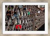 Framed Lithuania, Vilnius, Footbridge, Lovers' Locks