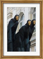 Framed Lithuania, Vilnius, Three Muses statue