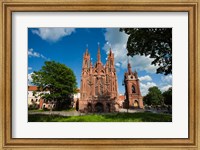 Framed St Anne and Bernardine Churche, Vilnius, Lithuania