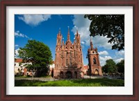 Framed St Anne and Bernardine Churche, Vilnius, Lithuania
