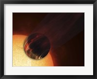 Framed Artist's concept of a Hot Jupiter Extrasolar Planet Orbiting a Sun-like Star