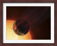 Framed Artist's concept of a Hot Jupiter Extrasolar Planet Orbiting a Sun-like Star