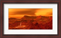 Framed Panorama of a landscape on Venus at 700 degress Fahrenheit