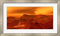 Framed Panorama of a landscape on Venus at 700 degress Fahrenheit