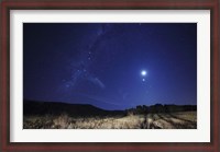 Framed Moon, Venus, Mars and Spica in a Quadruple Conjunction