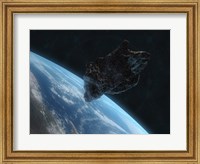 Framed Asteroid in Front of the Earth IV