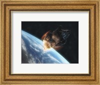 Framed Asteroid in Front of the Earth V