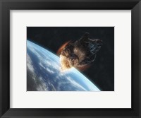 Framed Asteroid in Front of the Earth V