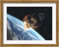 Framed Asteroid in Front of the Earth V