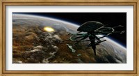 Framed Terrestrial Planet that has been hit by an Asteroid