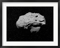 Framed Asteroid in Outer Space