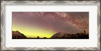 Framed Aurora borealis, Comet Panstarrs and Milky Way