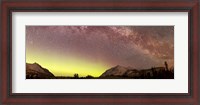 Framed Aurora borealis, Comet Panstarrs and Milky Way