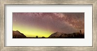 Framed Aurora borealis, Comet Panstarrs and Milky Way