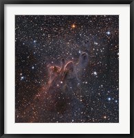 Framed Cometary Globules CG 30/31/38 in the constellations Vela and Puppis