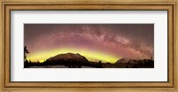 Framed Comet Panstarrs and Milky Way over Yukon, Canada