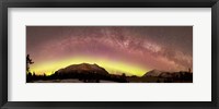 Framed Comet Panstarrs and Milky Way over Yukon, Canada