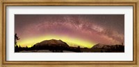 Framed Comet Panstarrs and Milky Way over Yukon, Canada