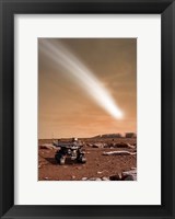 Framed Comet C/2013 A1 over Mars