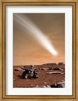 Framed Comet C/2013 A1 over Mars