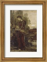 Framed Young Thracian Girl Holding The Head Of Orpheus