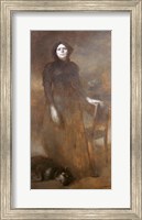 Framed Madame Carriere And Her Dog Farot, 1895