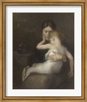 Framed Sick Child (Madame Eugene Carriere and Son Leon), 1885