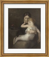 Framed Sick Child (Madame Eugene Carriere and Son Leon), 1885
