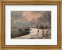 Framed Snow In Crozant, 1873