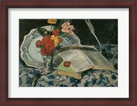 Framed Flowers, Faience and Books