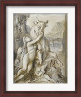 Framed Pasiphae, Grisaille, 19th Century