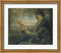 Framed Harp Player