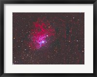 Framed IC 405, The Flaming Star Nebula in the Constellation Auriga