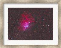 Framed IC 405, The Flaming Star Nebula in the Constellation Auriga