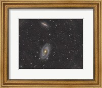 Framed Cigar Galaxy and Bode's Galaxy in the Constellation Ursa Major