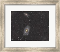 Framed Cigar Galaxy and Bode's Galaxy in the Constellation Ursa Major