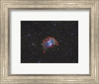 Framed Messier 27, the Dumbbell Nebula