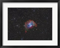 Framed Messier 27, the Dumbbell Nebula