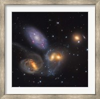Framed Stephan's Quintet, a grouping of galaxies in the Constellation Pegasus